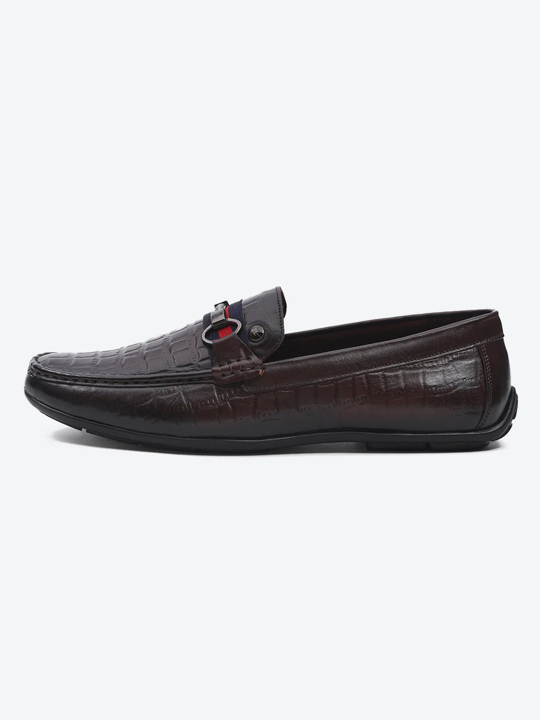 Men Brown Slip on Leather Loafers - Image 4