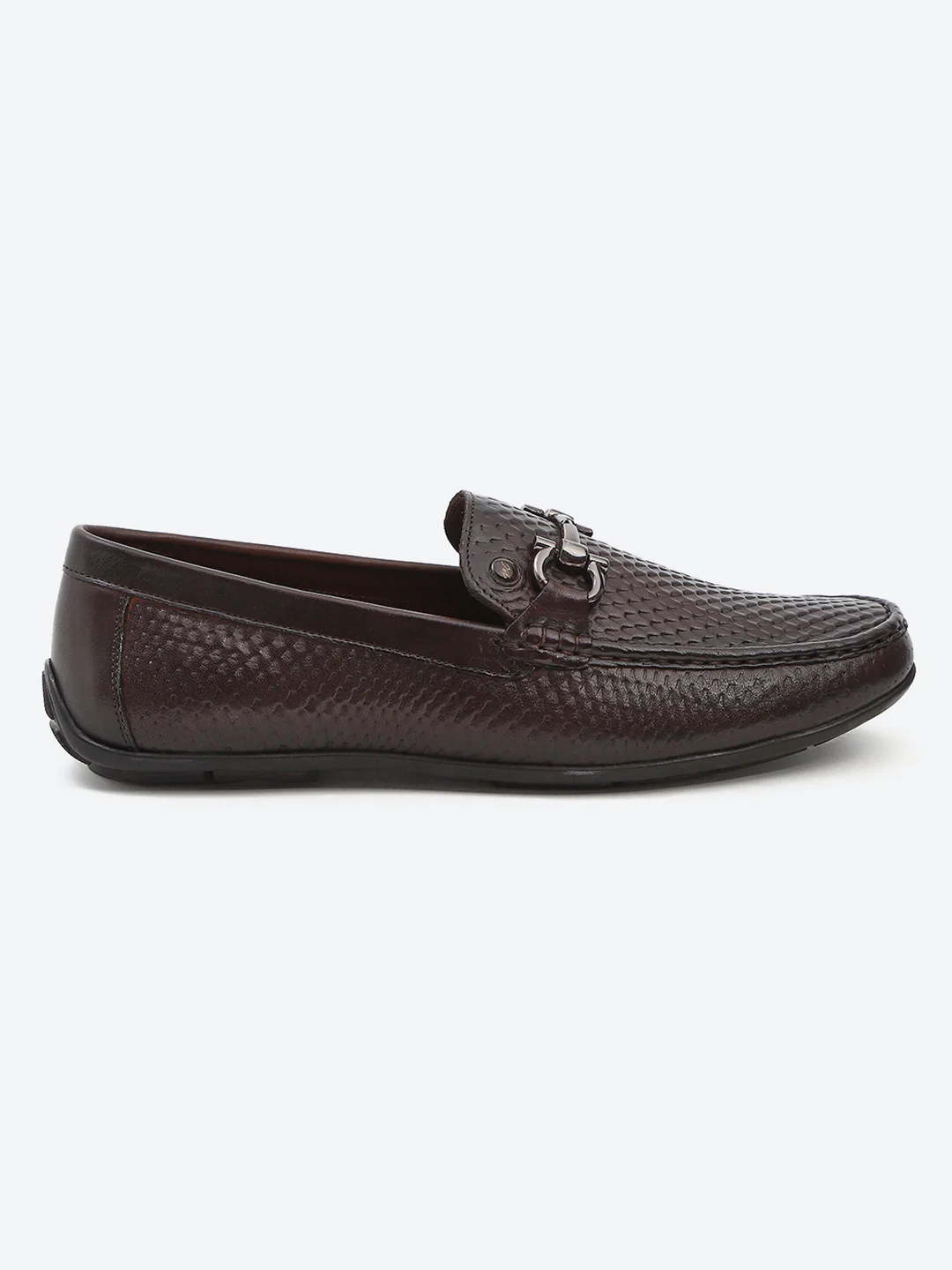 Men Brown Slip on Leather Loafers - Image 5