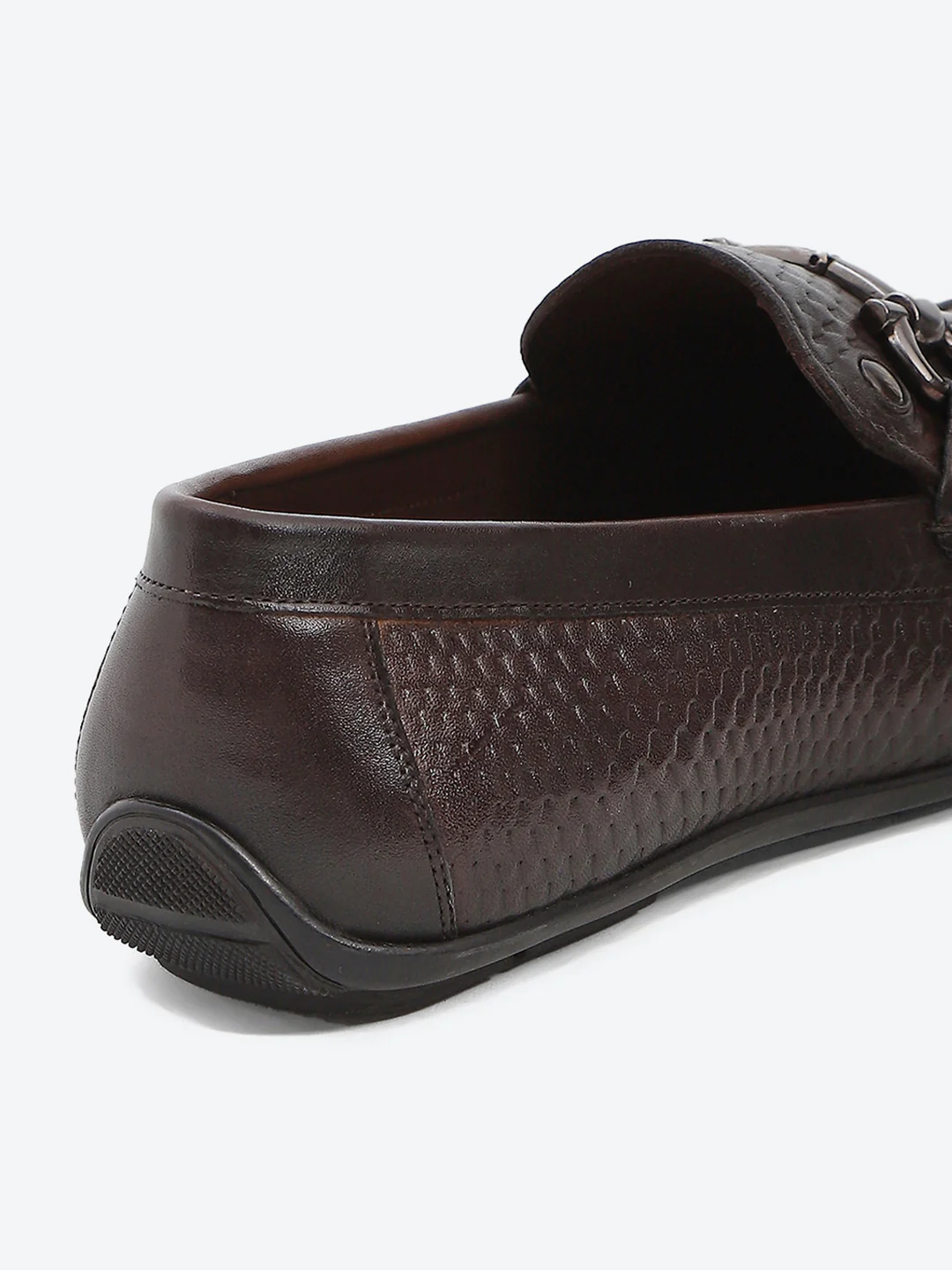 Men Brown Slip on Leather Loafers - Image 9