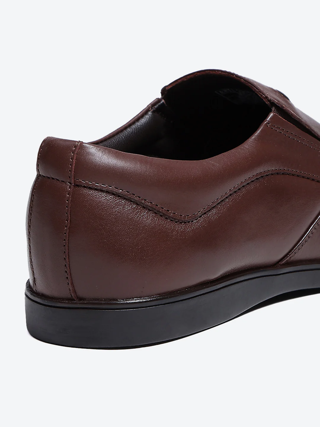 Men Brown Slip on Leather Shoes - Image 9