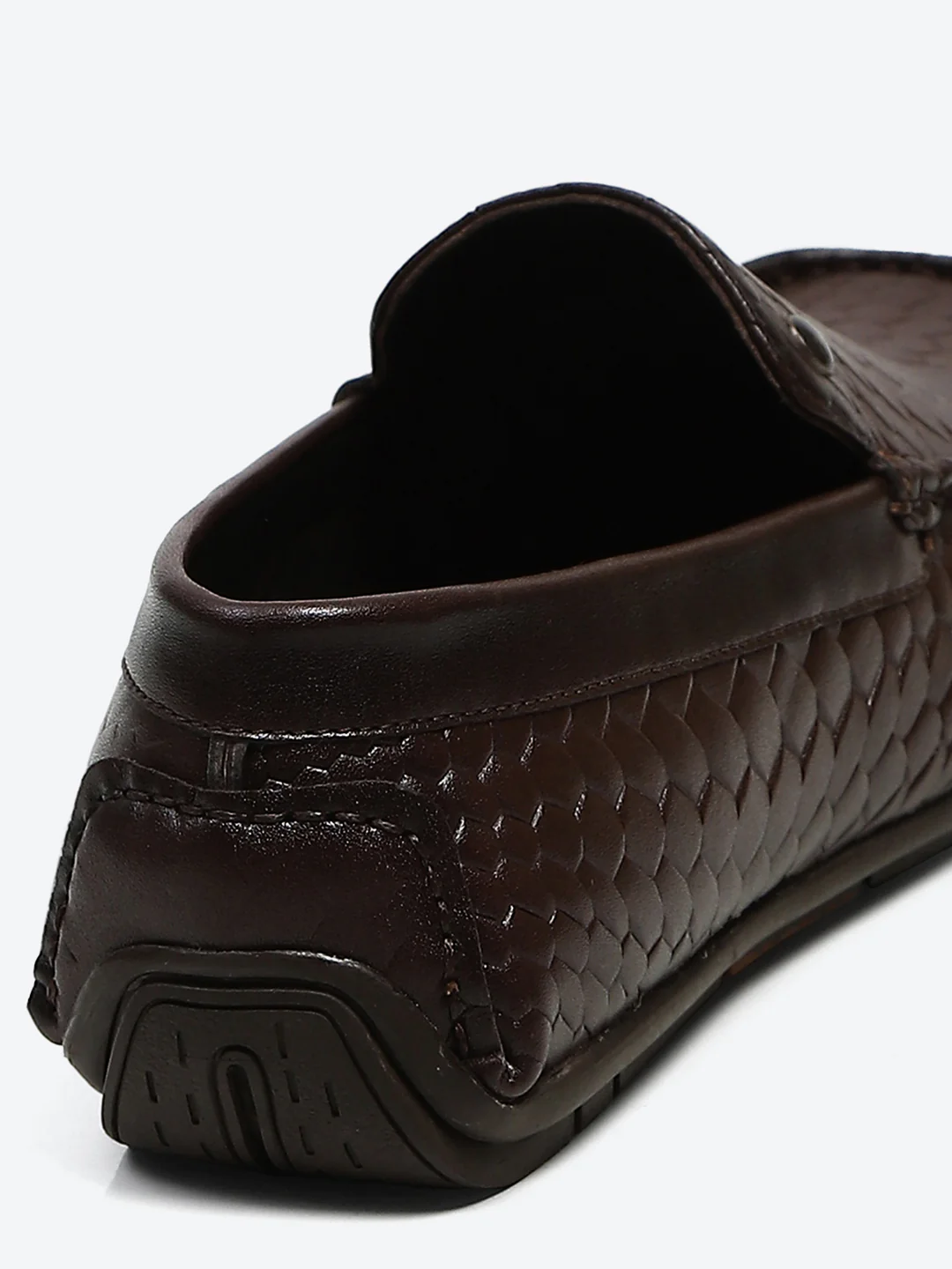 Men Brown Slip on Microfibre Loafers - Image 8