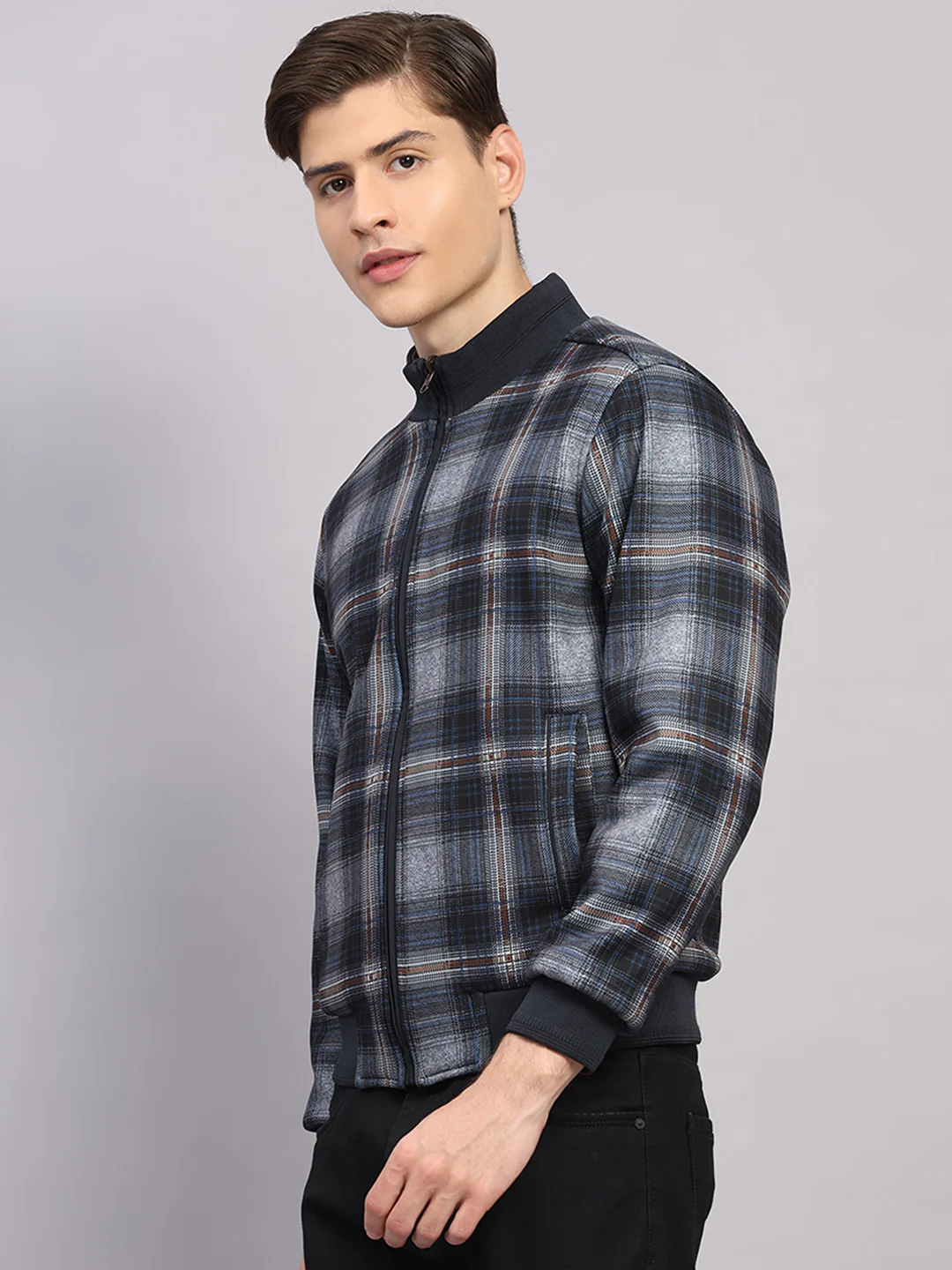 Luxuria Men Brown Solid Collar Full Sleeve Jacket - Image 8