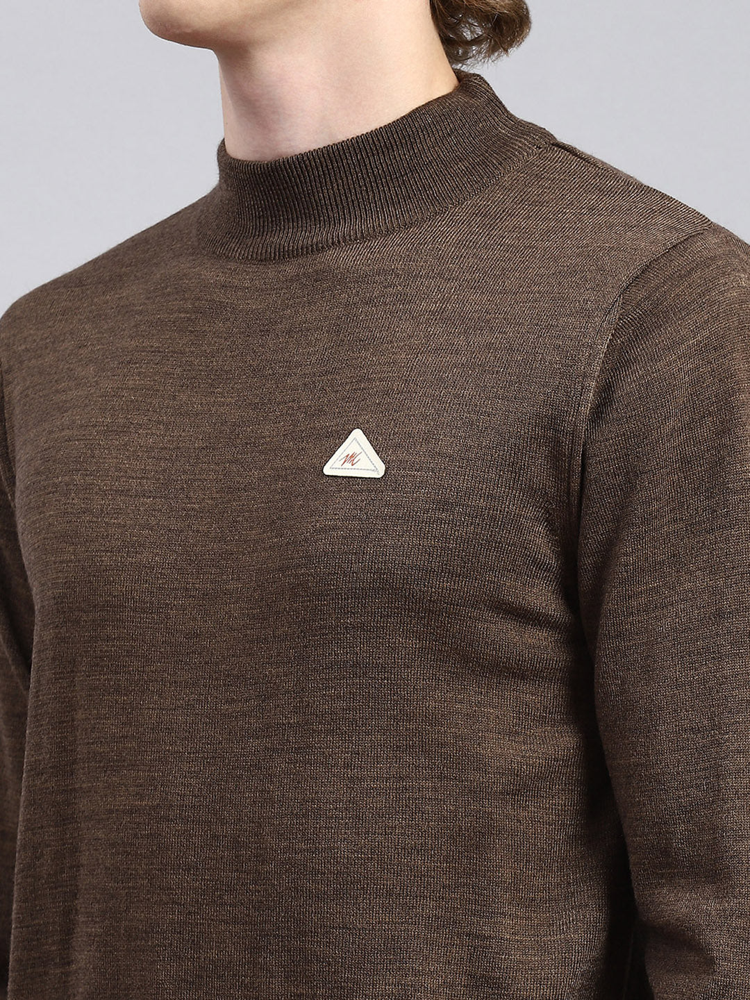 Men Brown Solid Pullover - Image 6