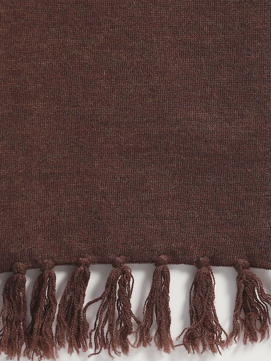 Men Brown Solid Pure Wool Muffler - Image 7
