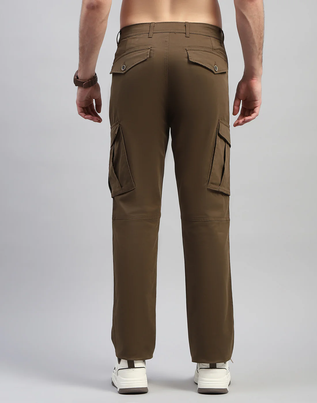 Rock.it Men Brown Solid Regular Fit Cargo - Image 5