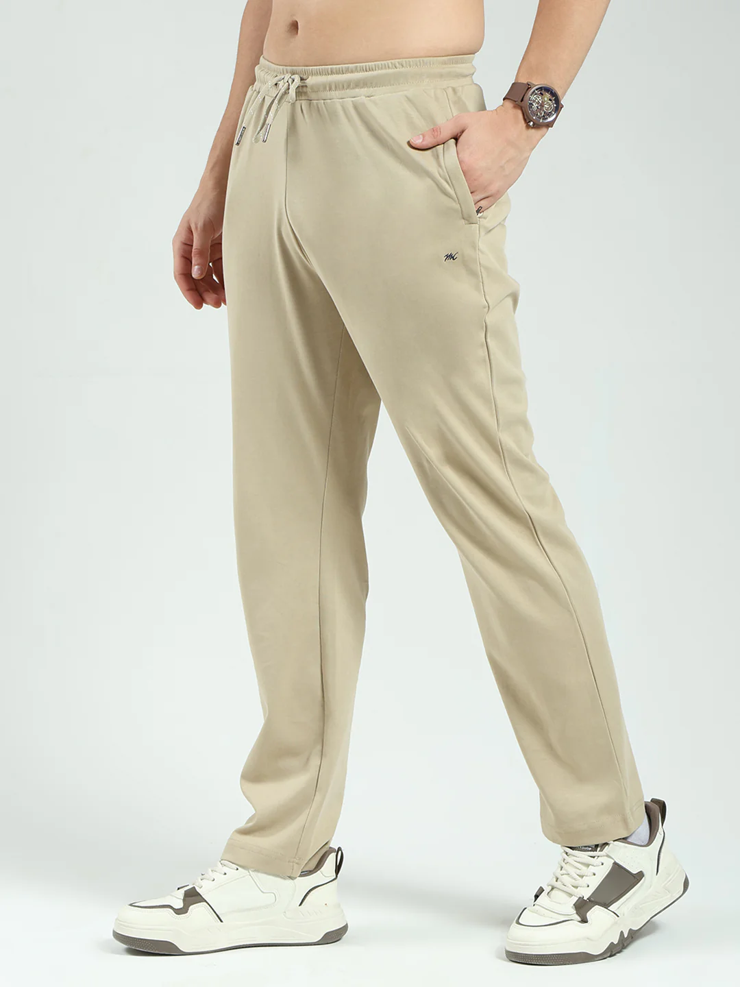Men Brown Stripe Collar Half Sleeve Lower Set - Image 7