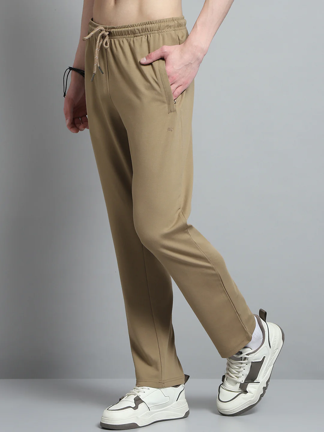 Men Camel Brown Printed Collar Half Sleeve Lower Set - Image 8