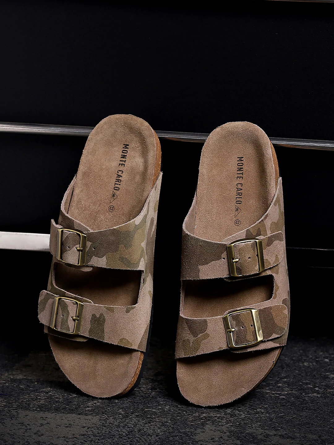 Men Camouflage Leather Comfort Casual Slippers - Image 2