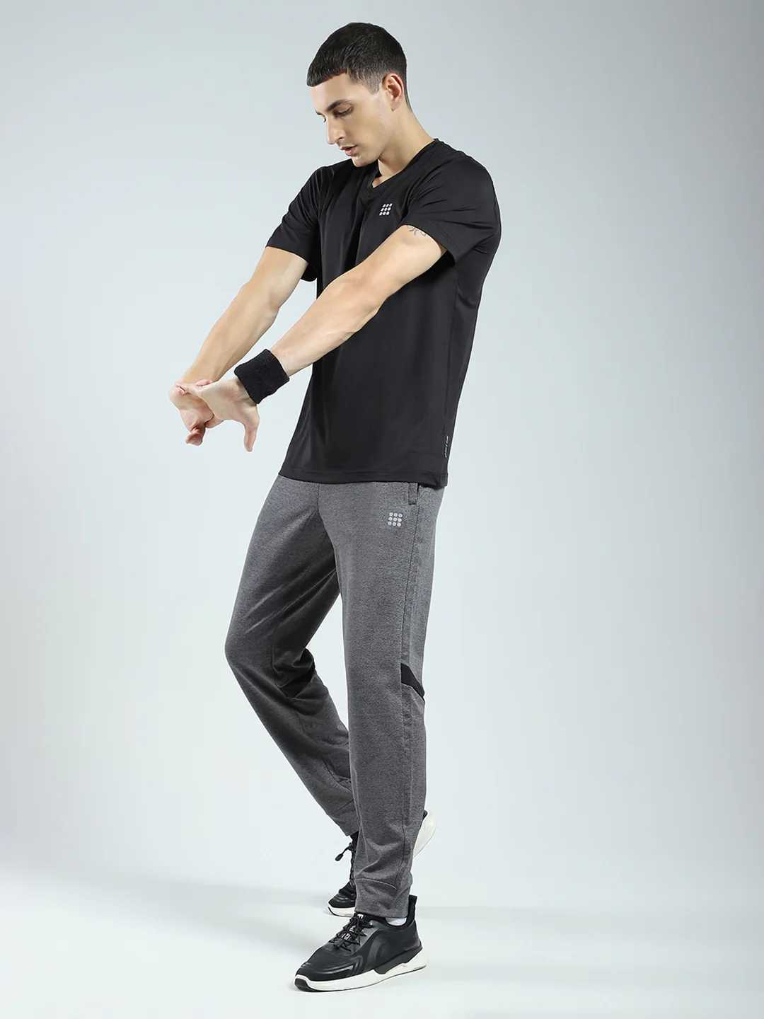 Rock.it Men Charcoal Solid Regular Fit Lower - Image 2