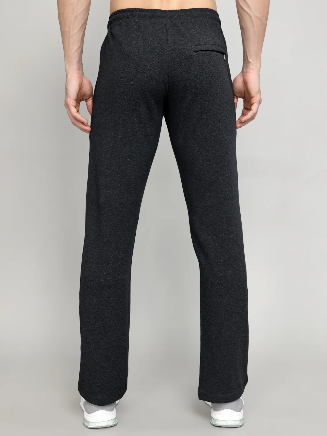 Men Charcoal Solid Regular Fit Lower - Image 5