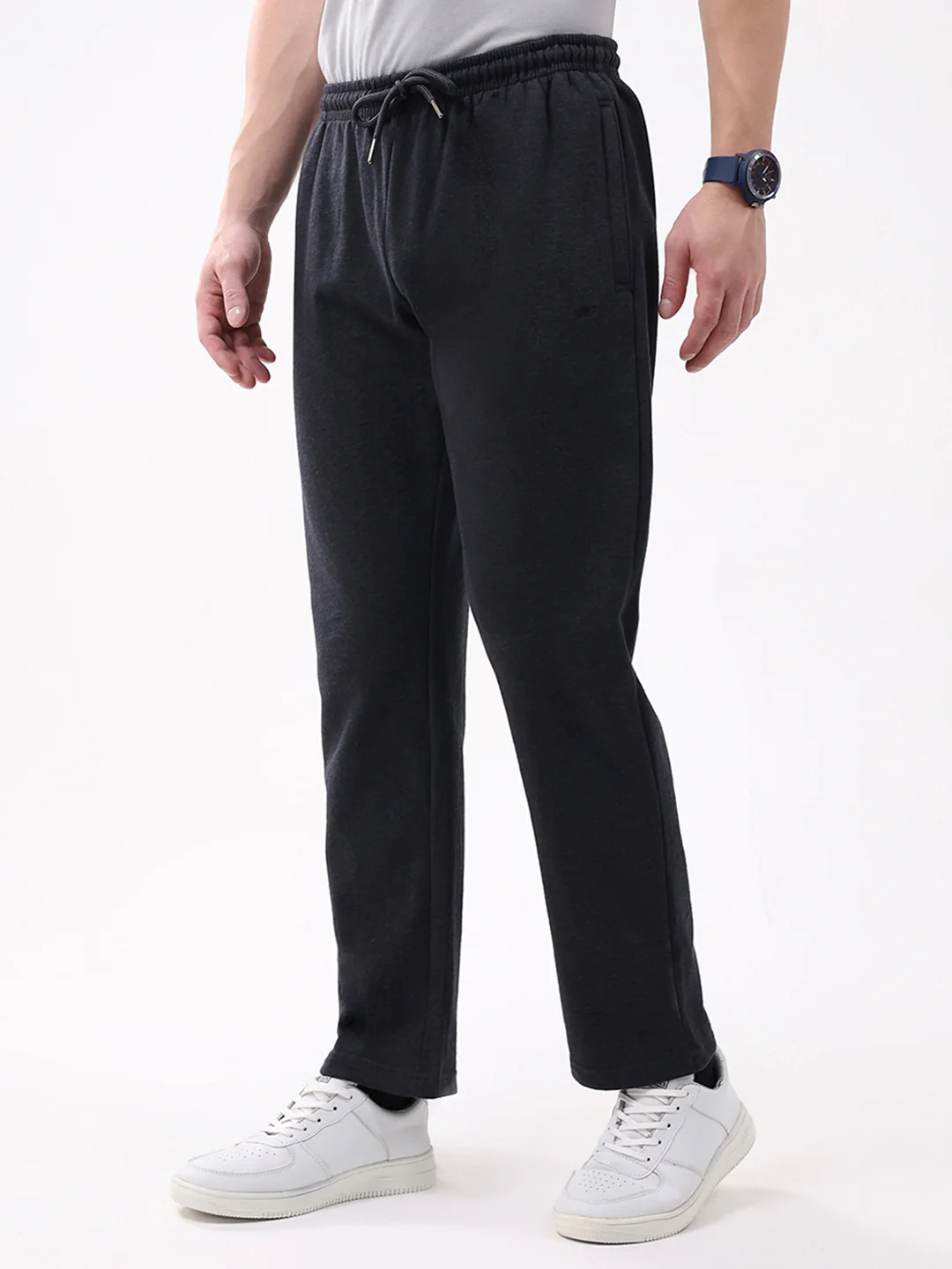 Men Charcoal Solid Regular Fit Winter Lower - Image 3