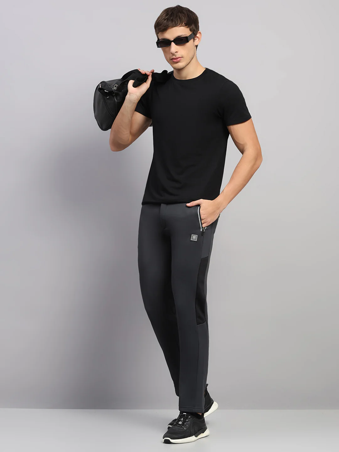 Men Charcoal Solid Regular Fit Winter Lower - Image 2