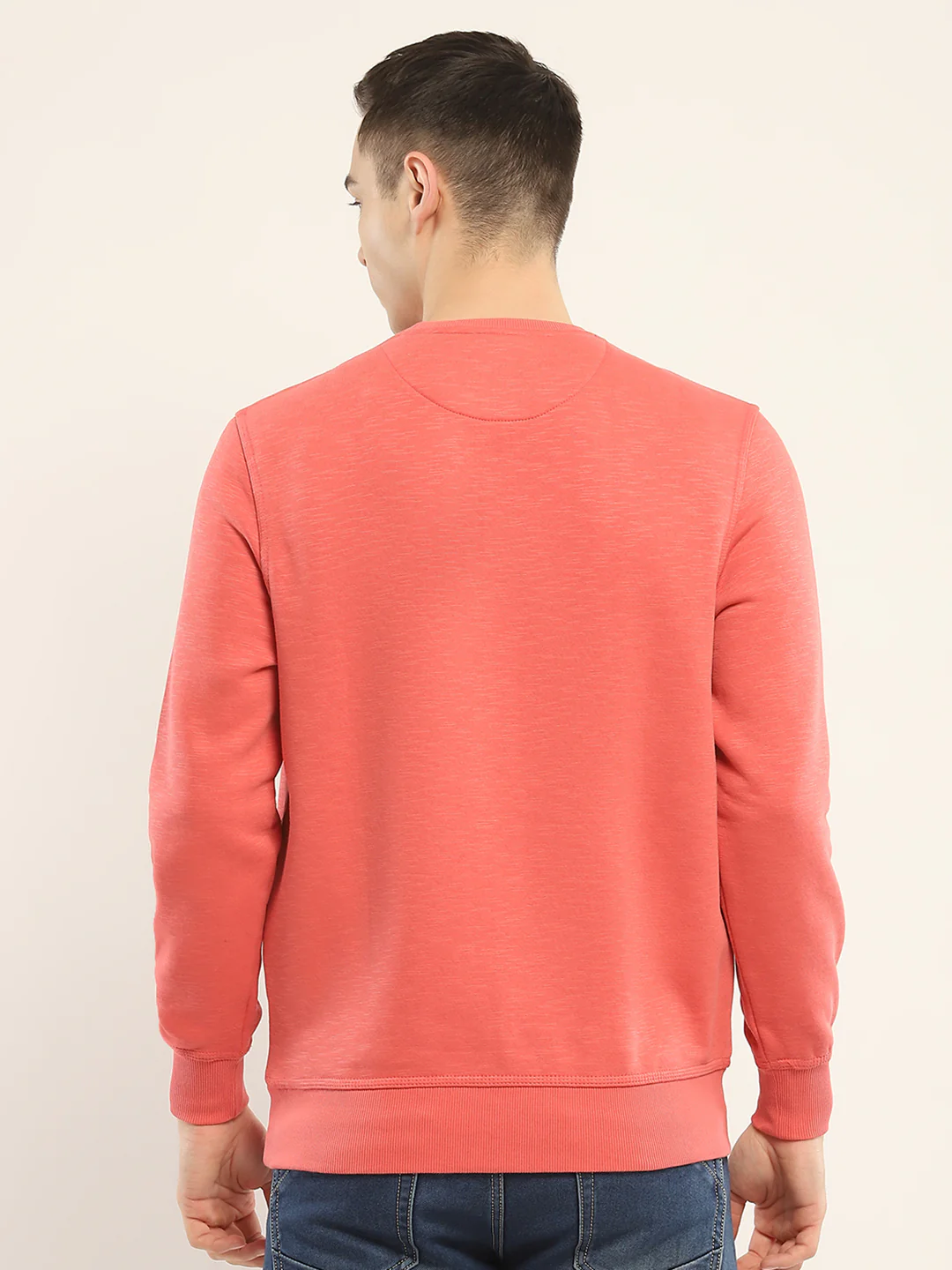 Men Coral Printed Round Neck Full Sleeve Sweatshirt - Image 5