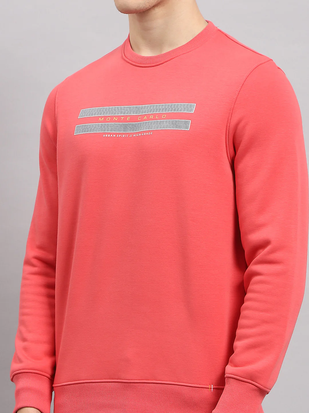 Men Coral Printed Round Neck Full Sleeve Sweatshirt - Image 7