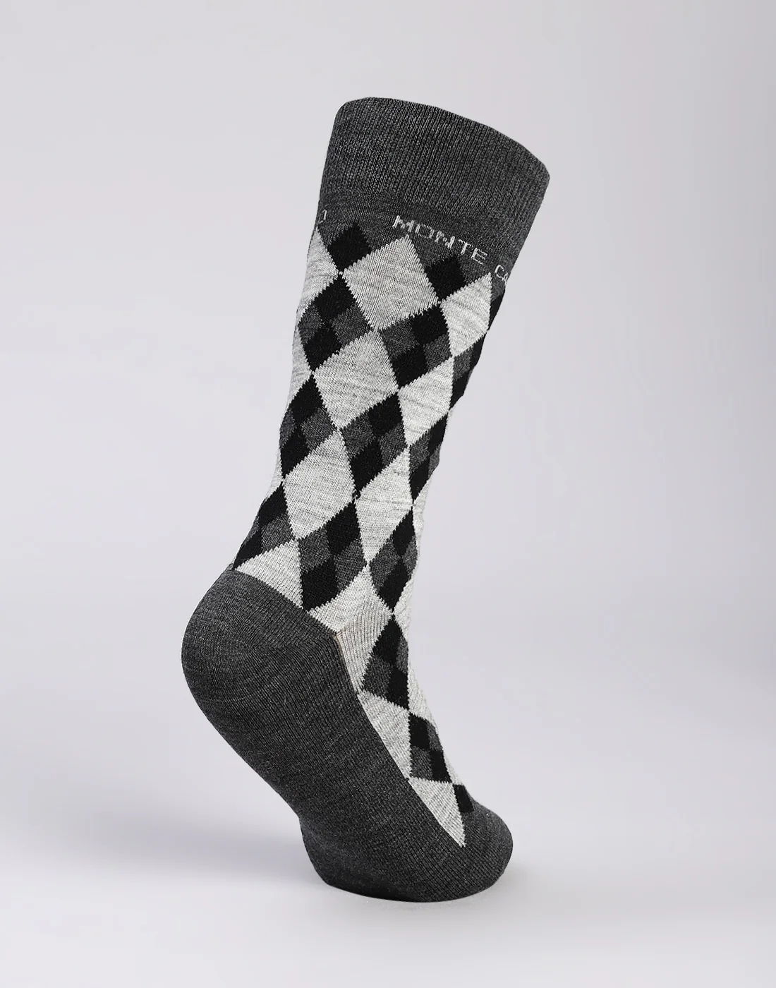 Men Cotton Blend Self Design Calf Length Socks (1 Pair) - Image 4