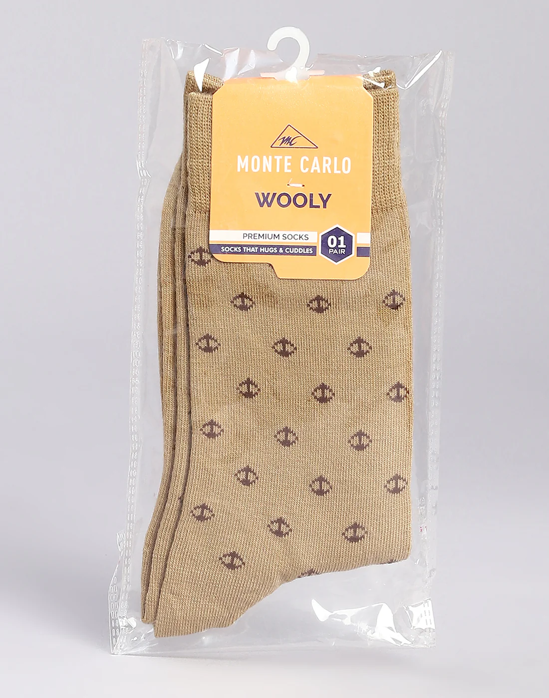 Men Cotton Blend Self Design Calf Length Socks (1 Pair) - Image 5