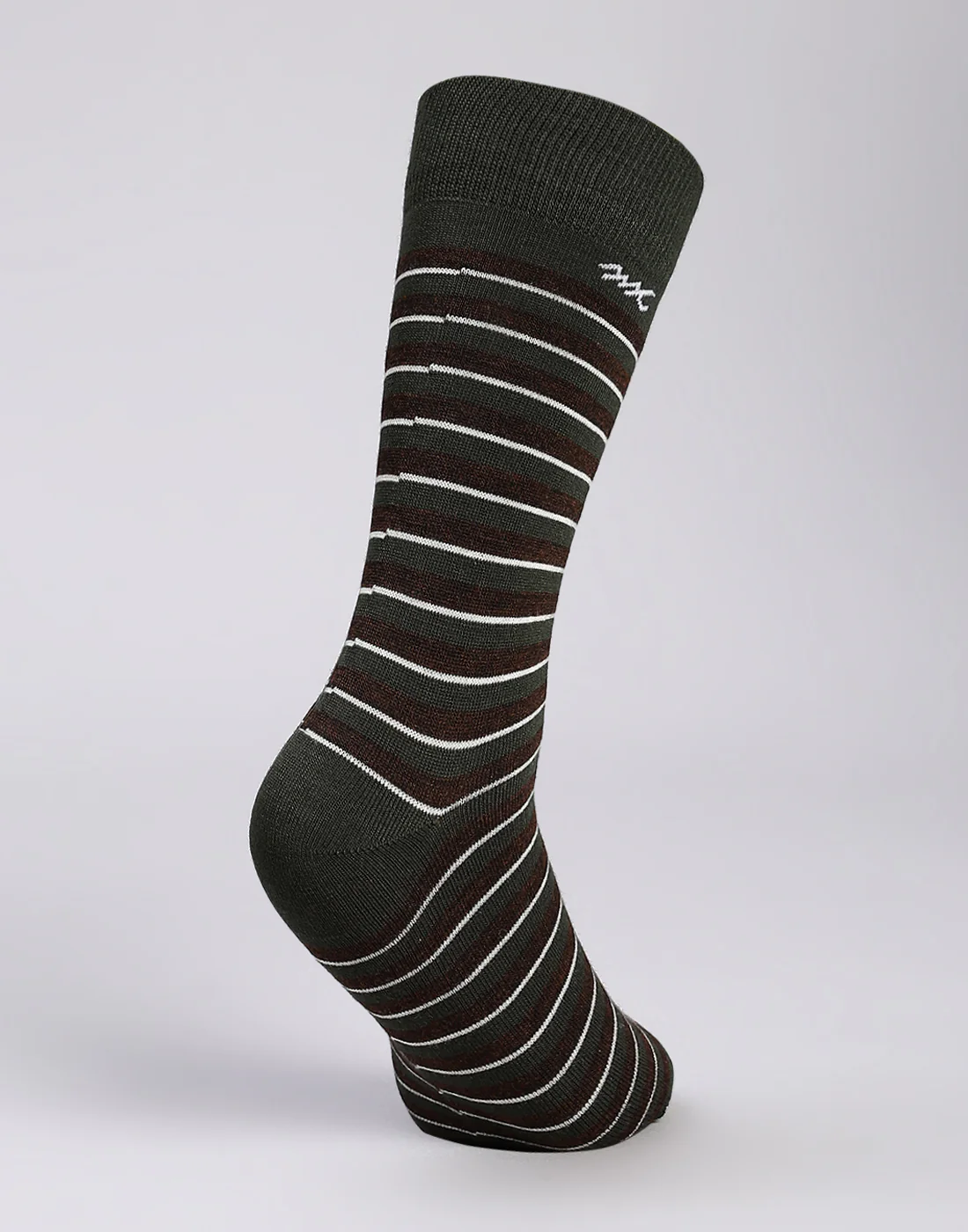Men Cotton Blend Self Design Calf Length Socks (1 Pair) - Image 4