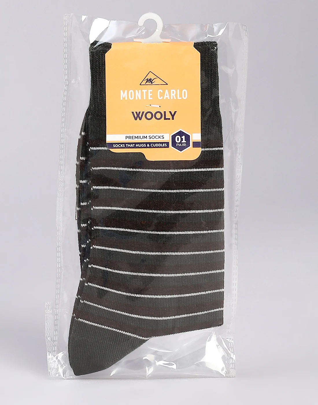 Men Cotton Blend Self Design Calf Length Socks (1 Pair) - Image 5