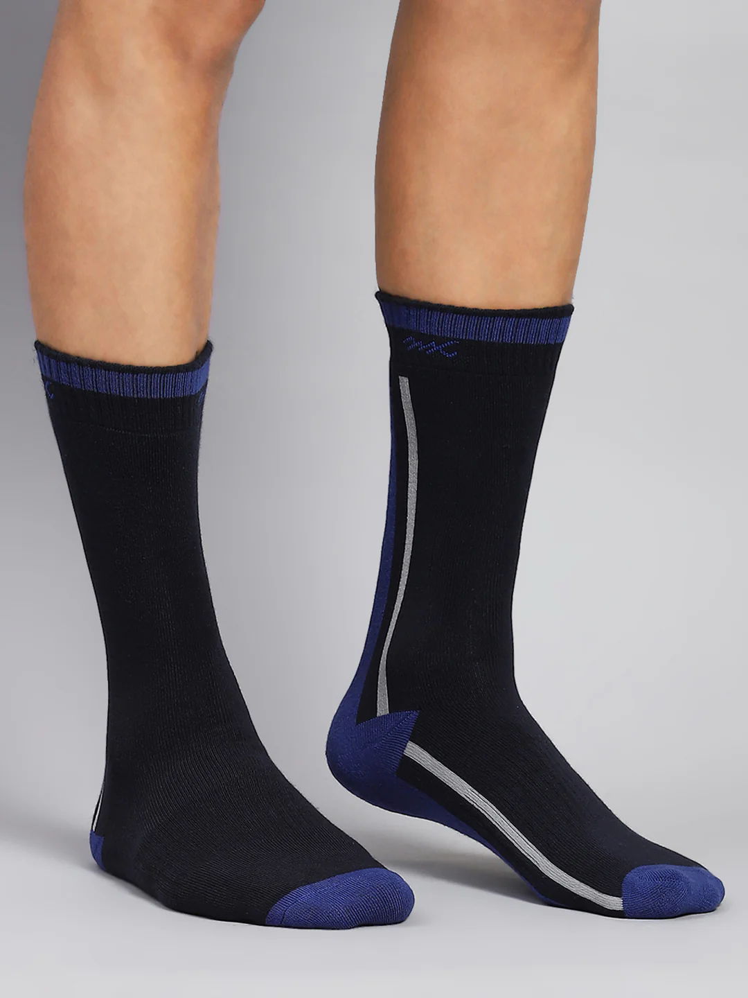 Men Cotton Blend Self Design Calf Length Socks (Pack of 3) - Image 11
