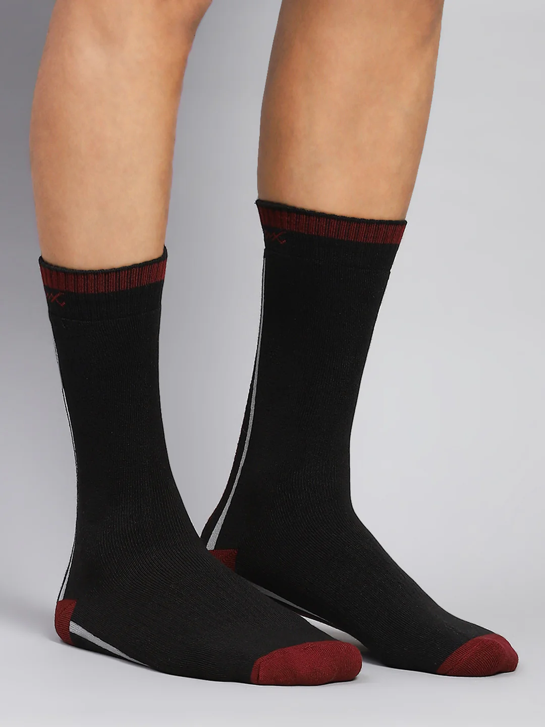 Men Cotton Blend Self Design Calf Length Socks (Pack of 3) - Image 3