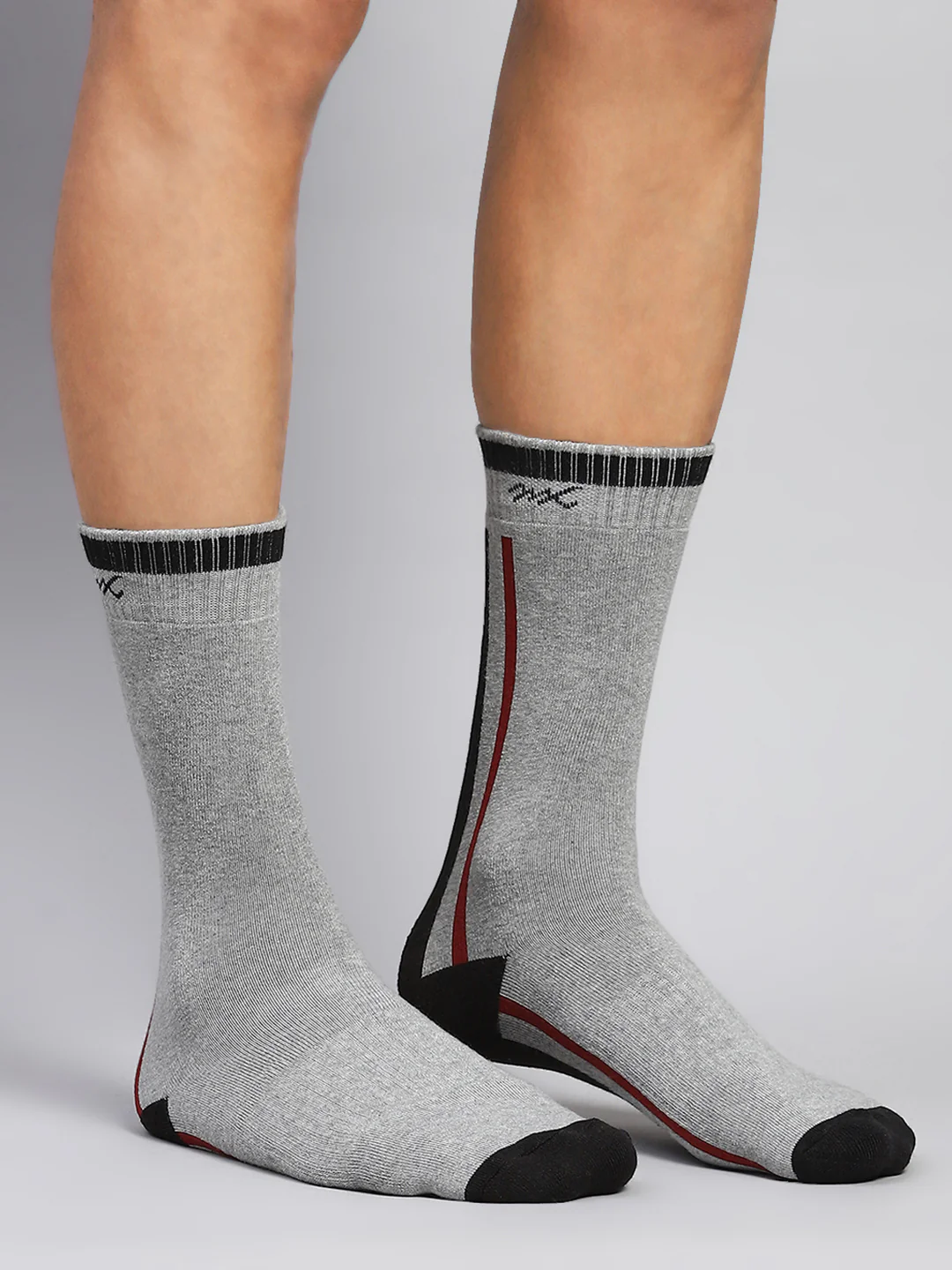 Men Cotton Blend Self Design Calf Length Socks (Pack of 3) - Image 7