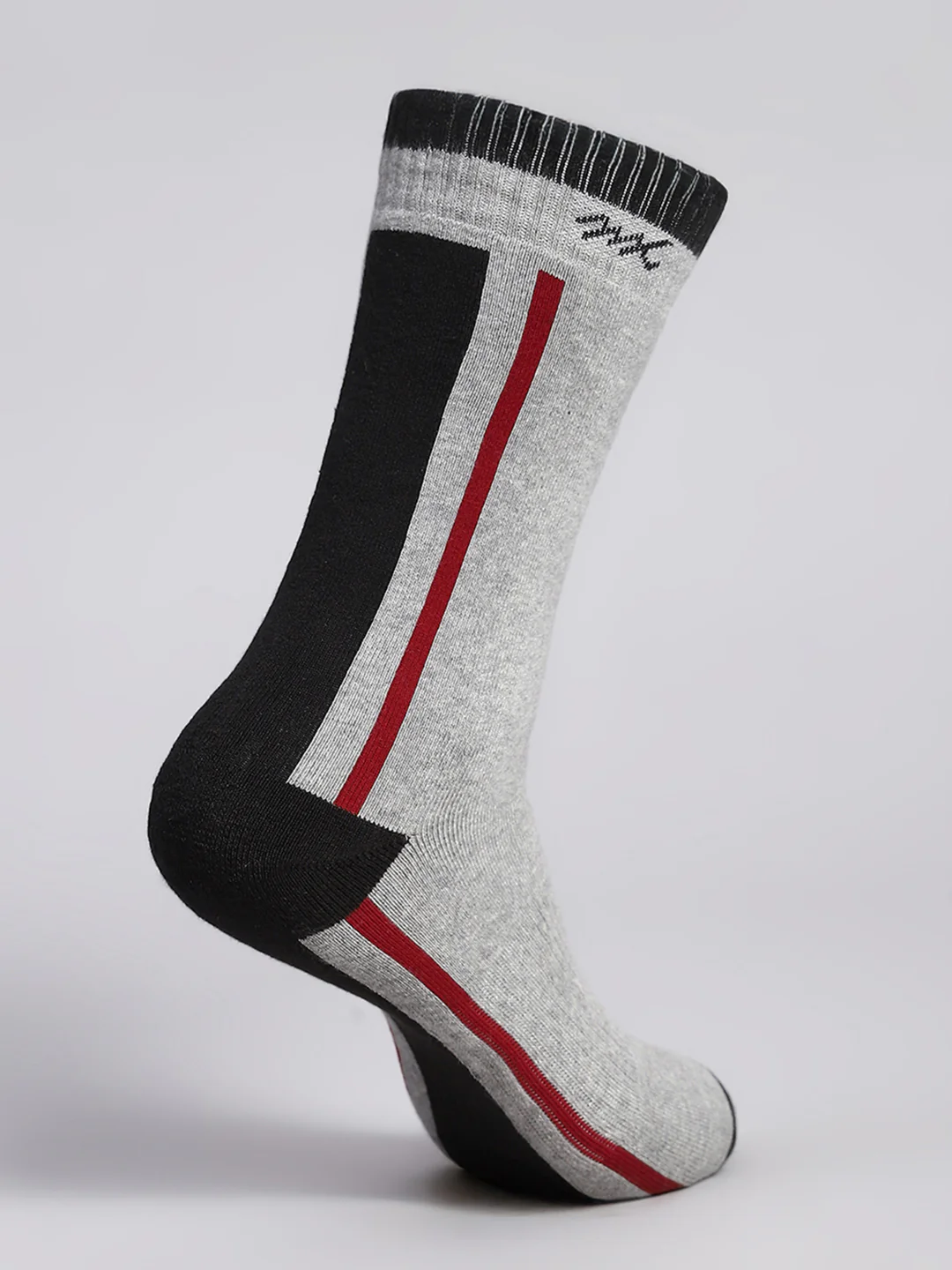 Men Cotton Blend Self Design Calf Length Socks (Pack of 3) - Image 9