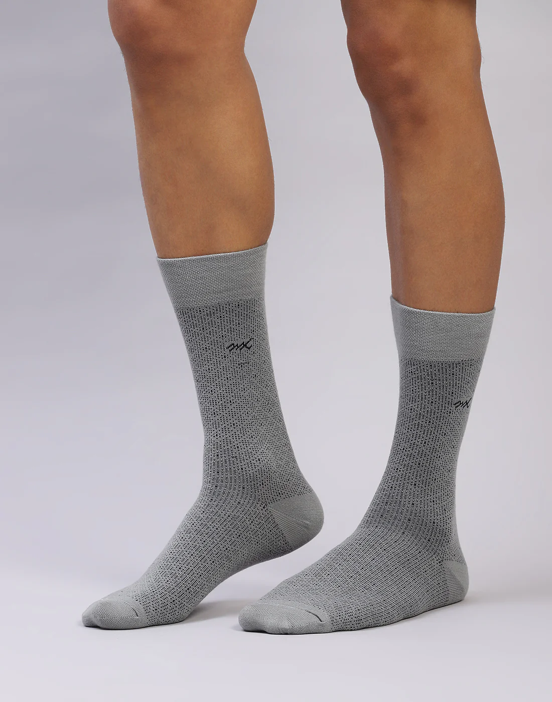 Men Cotton Blend Solid Calf Length Socks (1 Pair) - Image 2