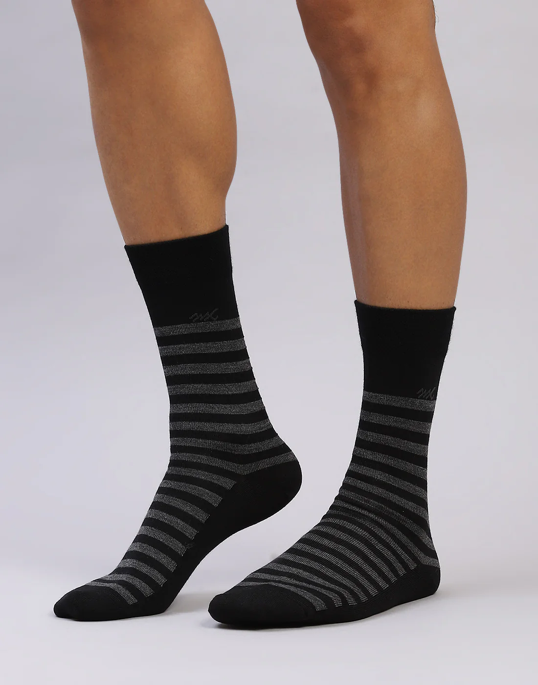 Men Cotton Blend Solid Calf Length Socks (1 Pair) - Image 2