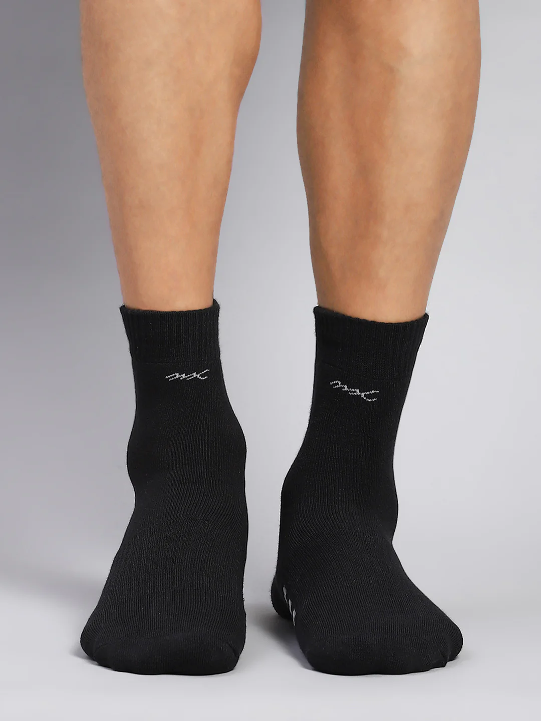 Men Cotton Blend Solid Calf Length Socks (Pack of 3) - Image 10