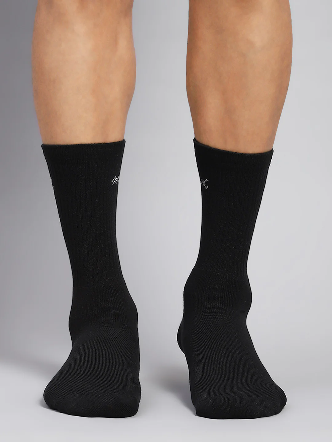 Men Cotton Blend Solid Calf Length Socks (Pack of 3) - Image 10