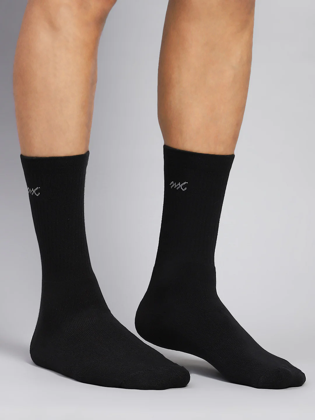 Men Cotton Blend Solid Calf Length Socks (Pack of 3) - Image 11