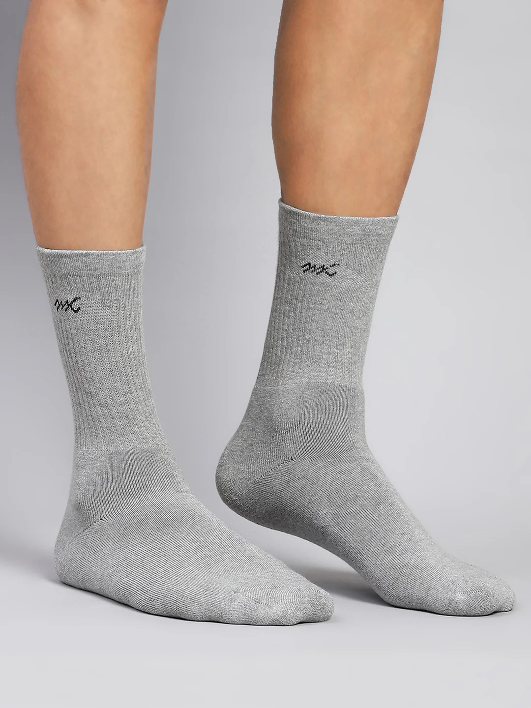 Men Cotton Blend Solid Calf Length Socks (Pack of 3) - Image 3