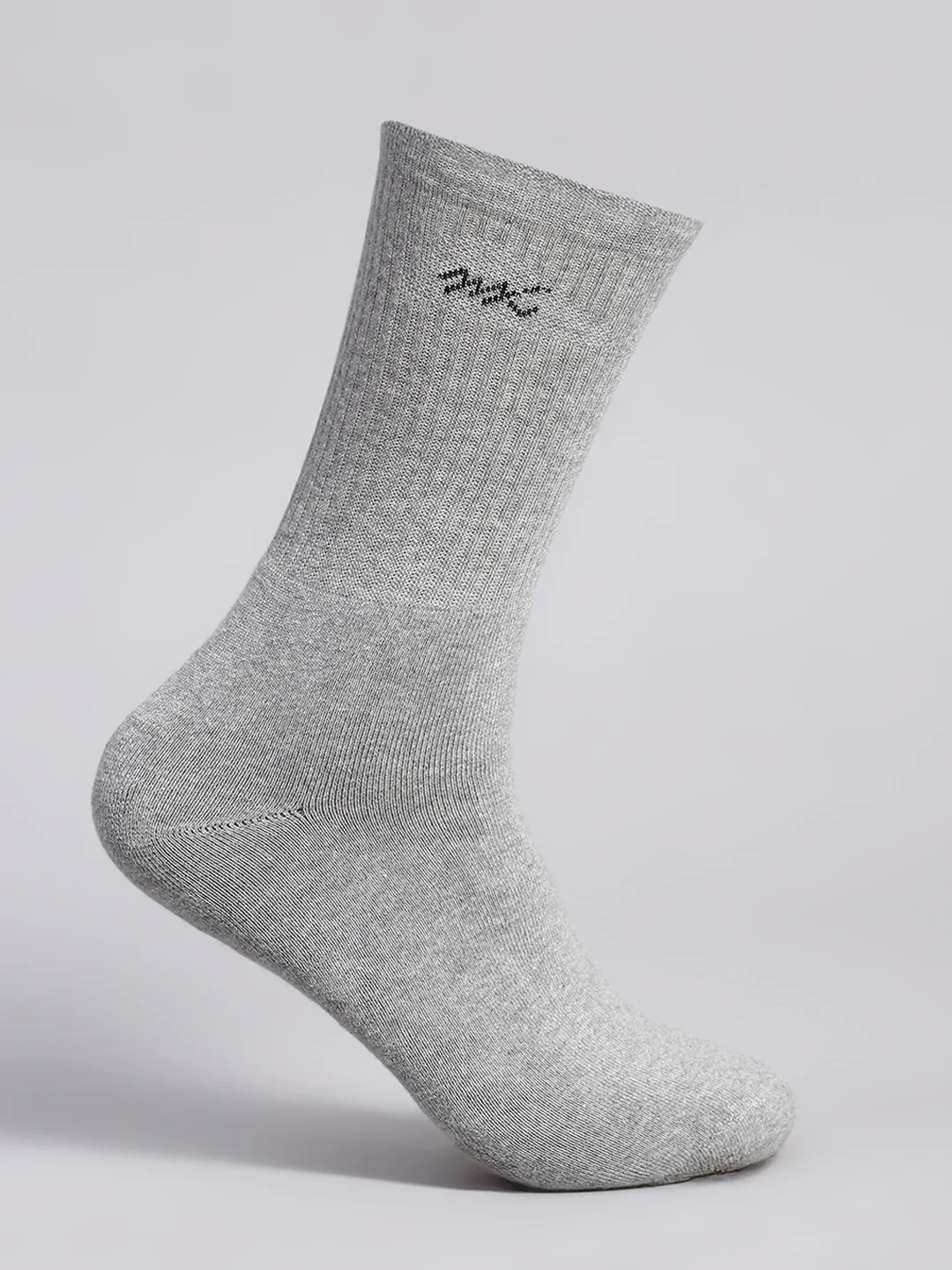 Men Cotton Blend Solid Calf Length Socks (Pack of 3) - Image 4
