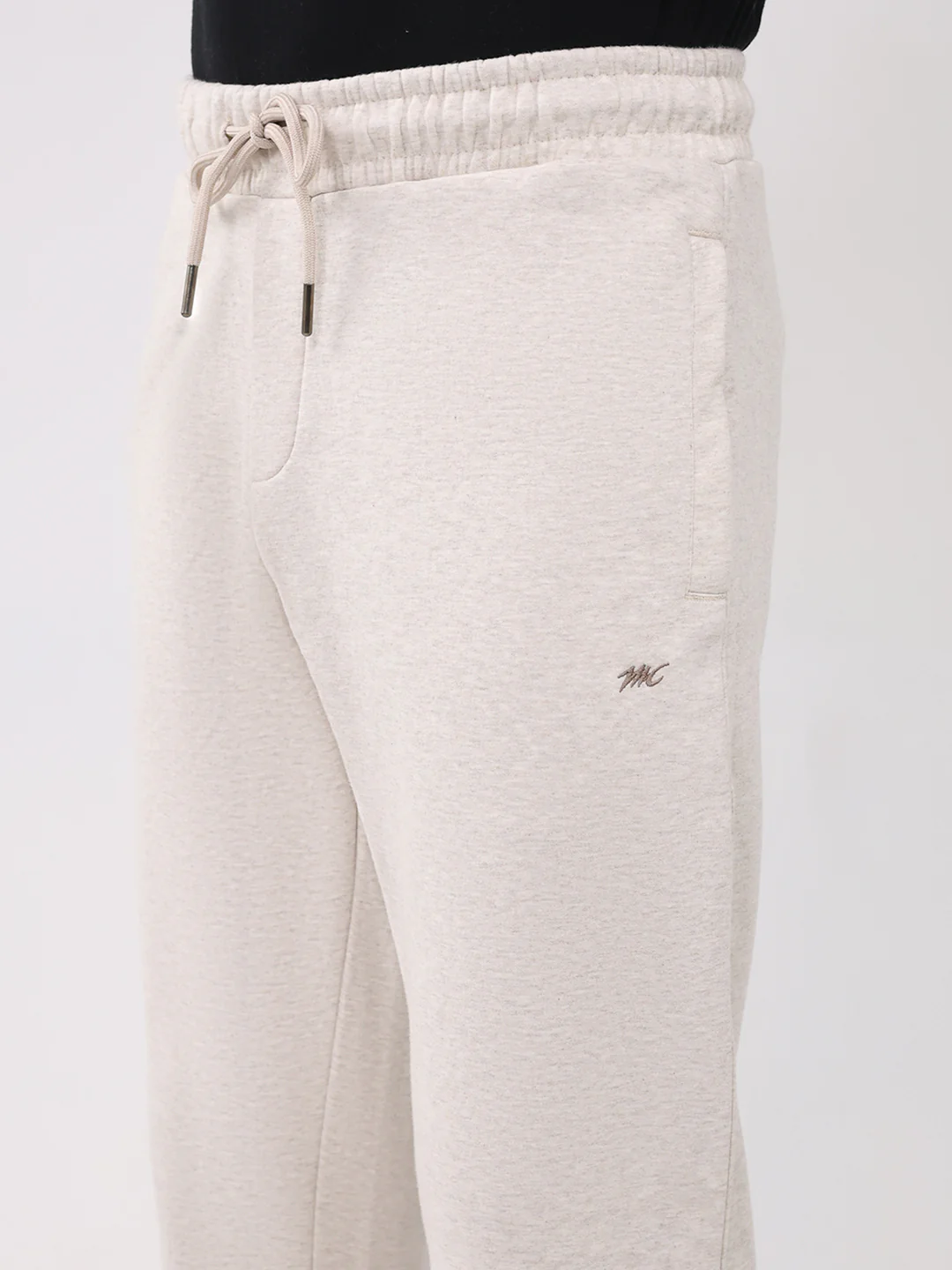 Men Cream Printed Round Neck Full Sleeve Winter Tracksuit - Image 8