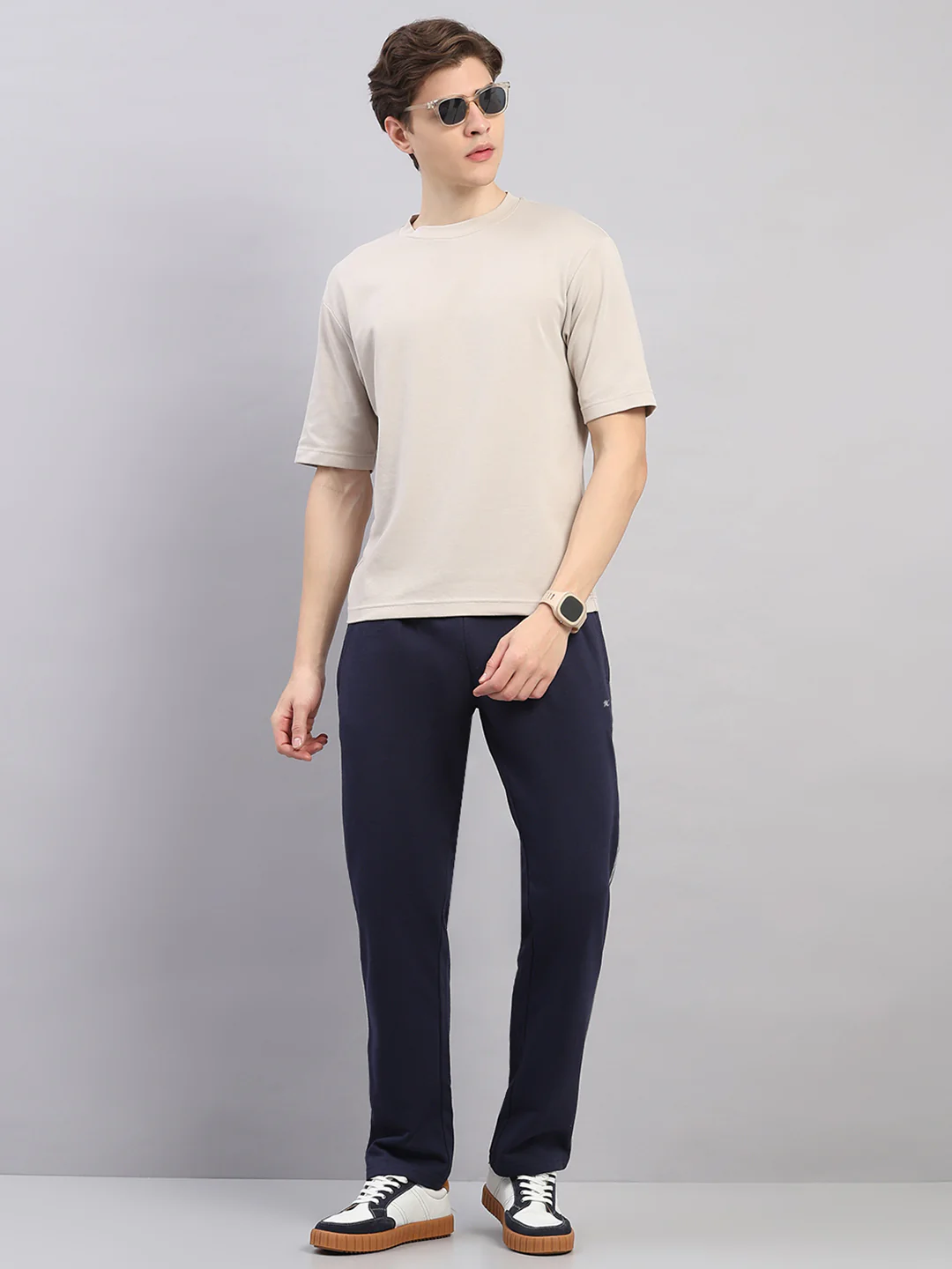 Men Dark Blue Solid Regular Fit Winter Lower - Image 2