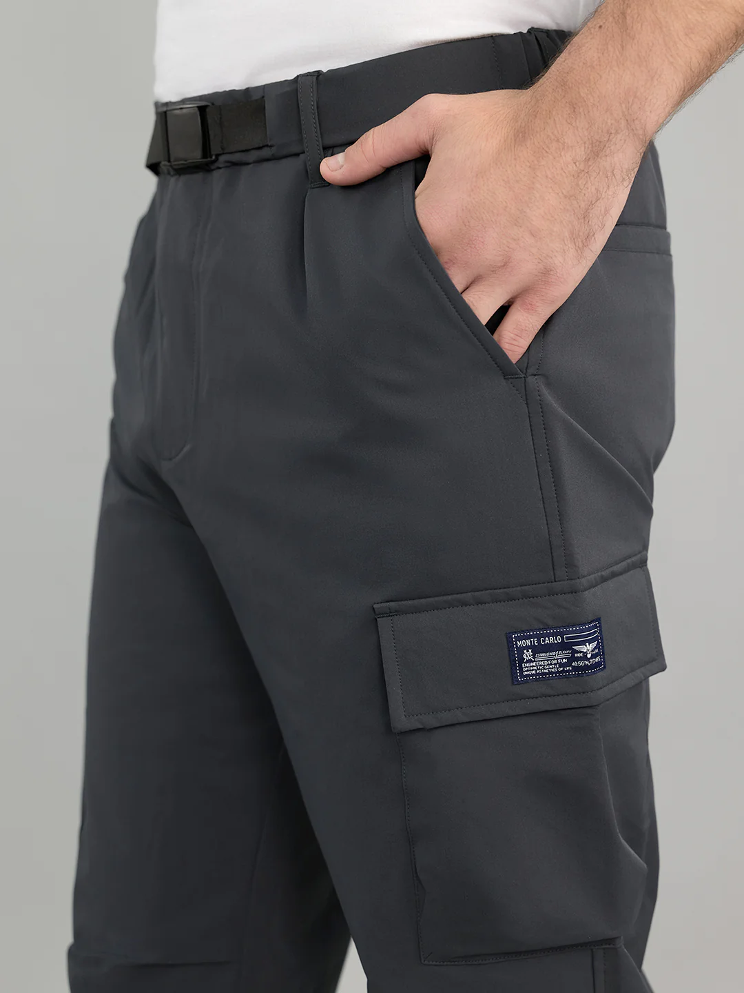 Men Dark Green Solid Regular Fit Lower - Image 5