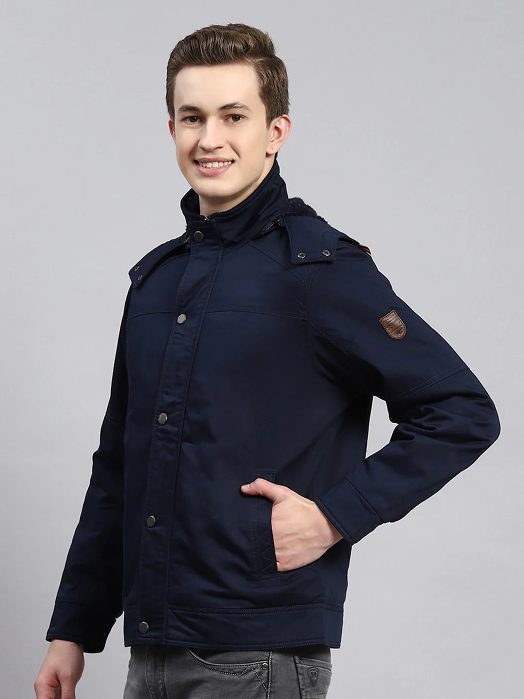 Men Denim Plain Jacket - Image 4