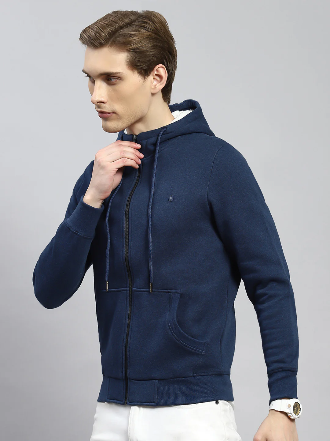 Men Denim Plain Sweatshirt - Image 4
