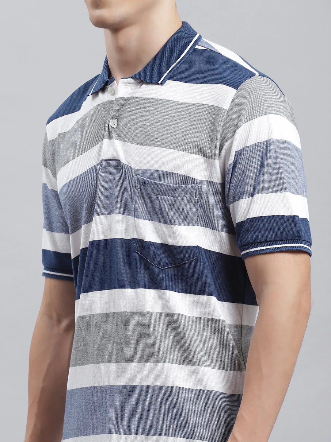 Men Denim Stripe T-Shirt - Image 6