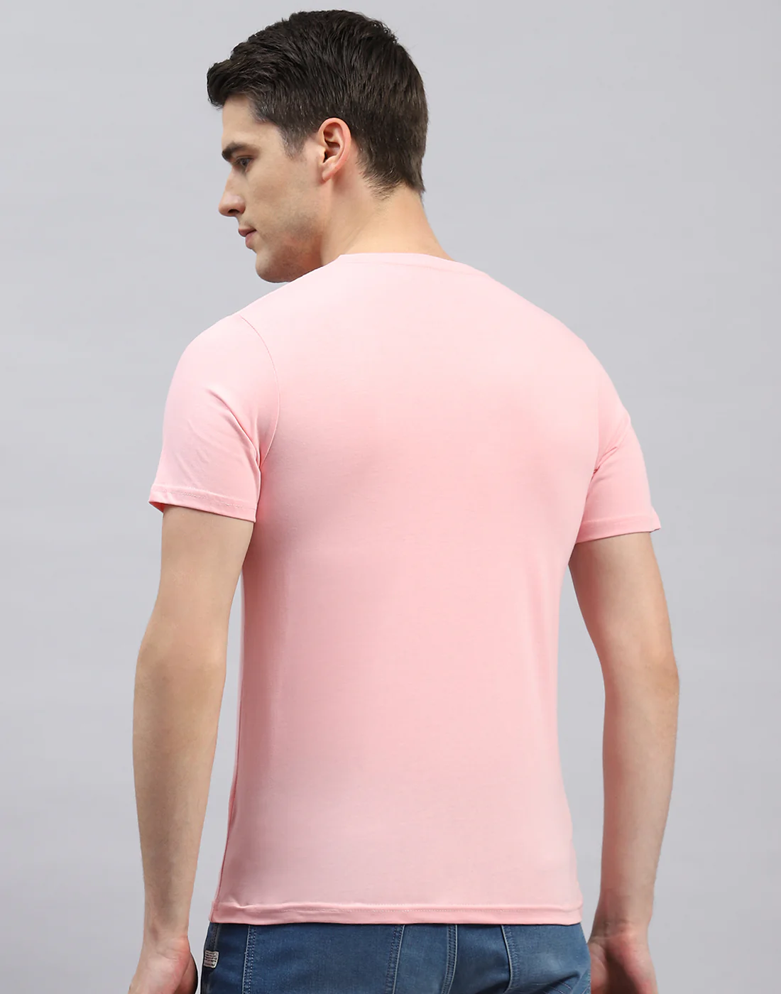 Men Green, Blue & Pink Solid Round Neck Half Sleeve T-Shirt (Pack of 3) - Image 6