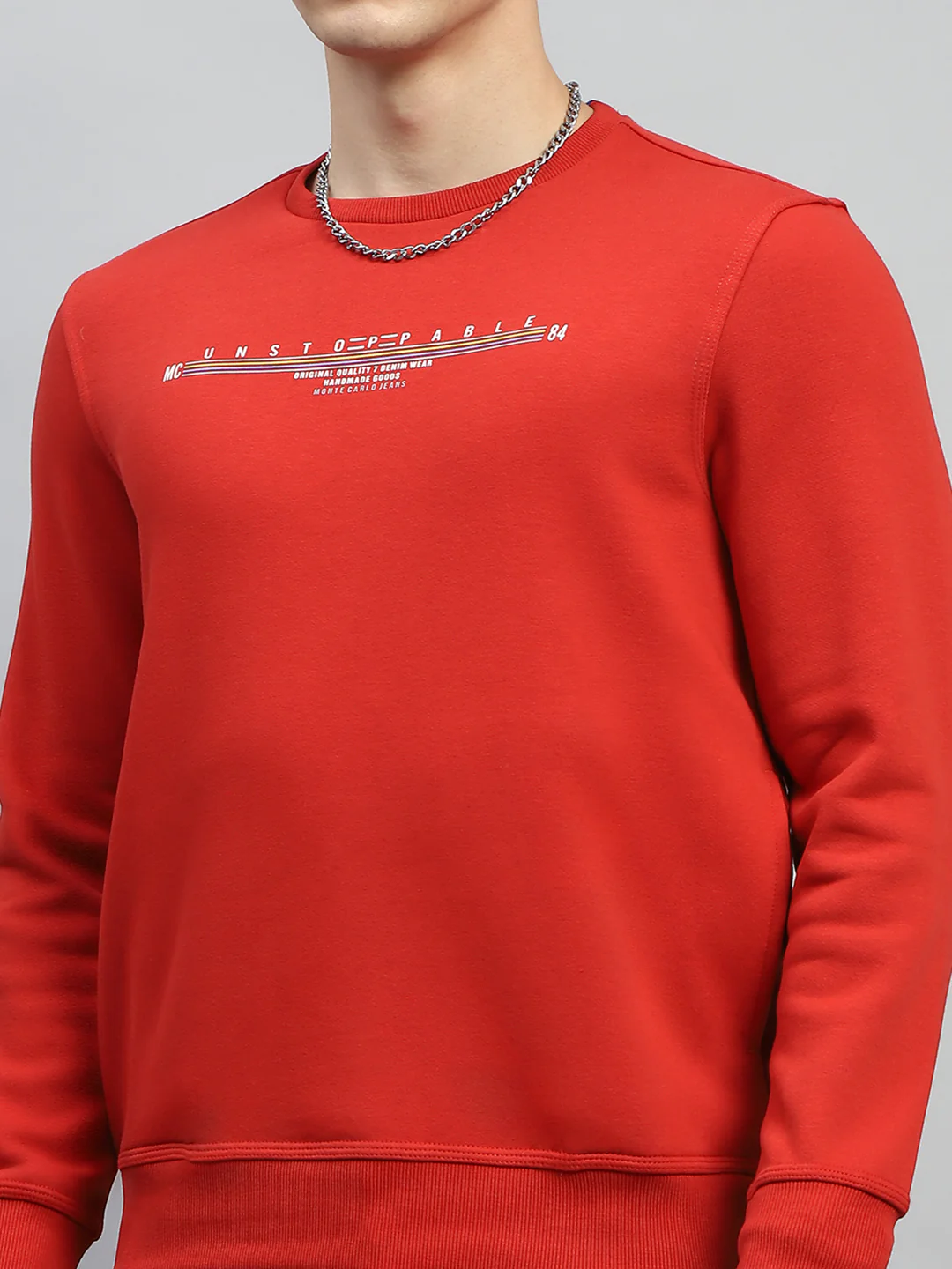 Men Green & Maroon Printed Round Neck Full Sleeve Sweatshirt - Image 11