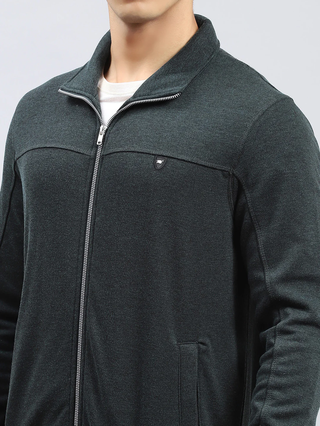Men Green Plain Tracksuit - Image 6