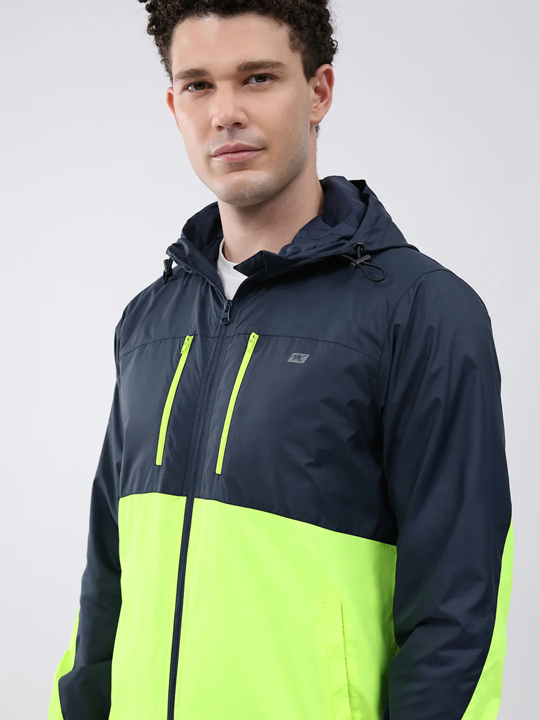 Men Green Printed Collar Full Sleeve Jacket - Image 6