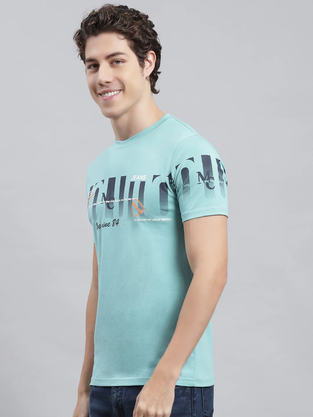 Men Green Printed T-Shirt - Image 4