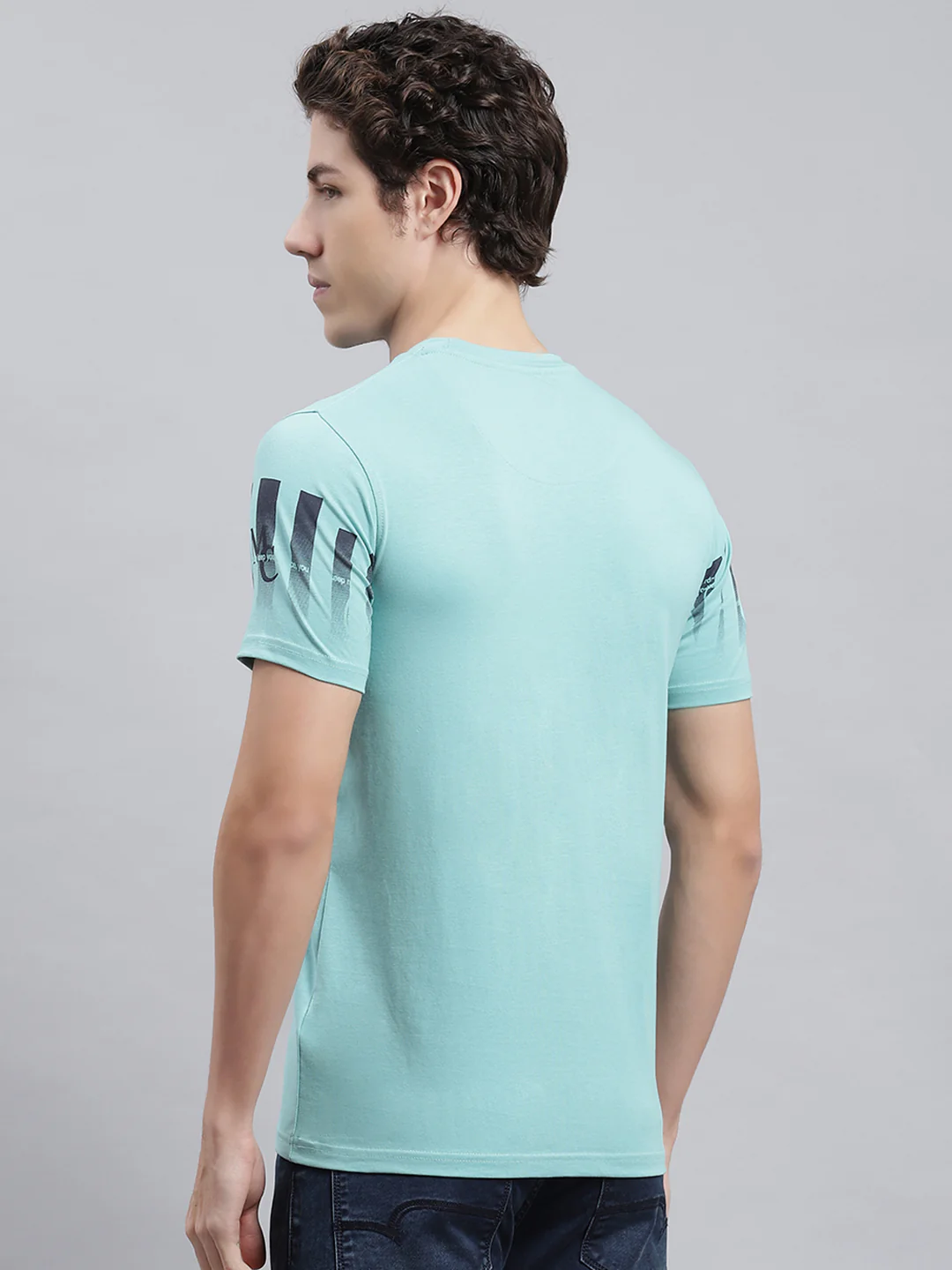 Men Green Printed T-Shirt - Image 5