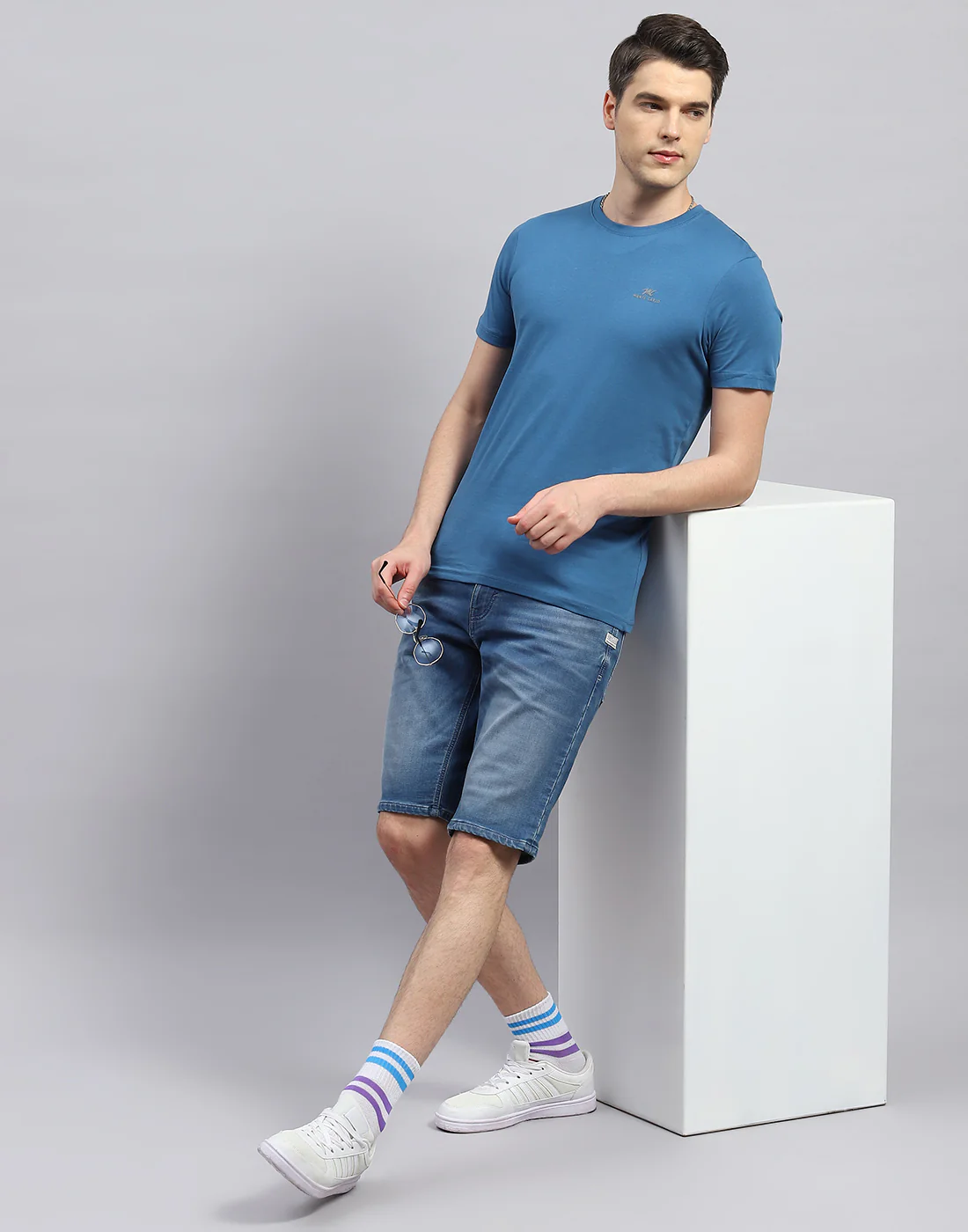 Men Green, Red & Blue Solid Round Neck Half Sleeve T-Shirt (Pack of 3) - Image 2