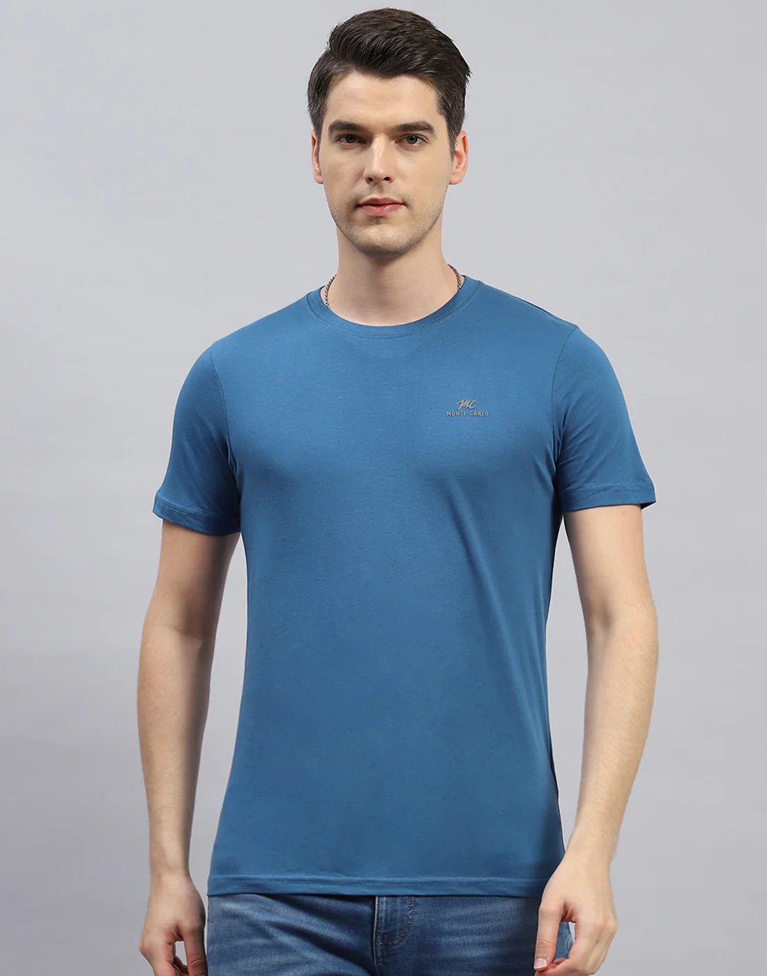 Men Green, Red & Blue Solid Round Neck Half Sleeve T-Shirt (Pack of 3) - Image 3