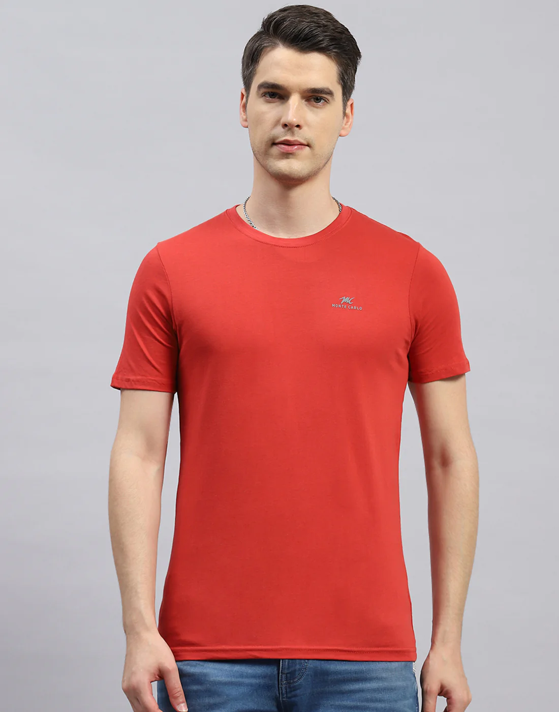 Men Green, Red & Blue Solid Round Neck Half Sleeve T-Shirt (Pack of 3) - Image 7