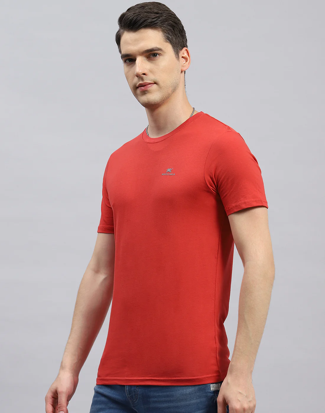 Men Green, Red & Blue Solid Round Neck Half Sleeve T-Shirt (Pack of 3) - Image 8