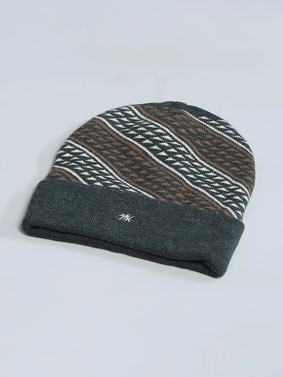 Men Green Self Design Cap - Image 6